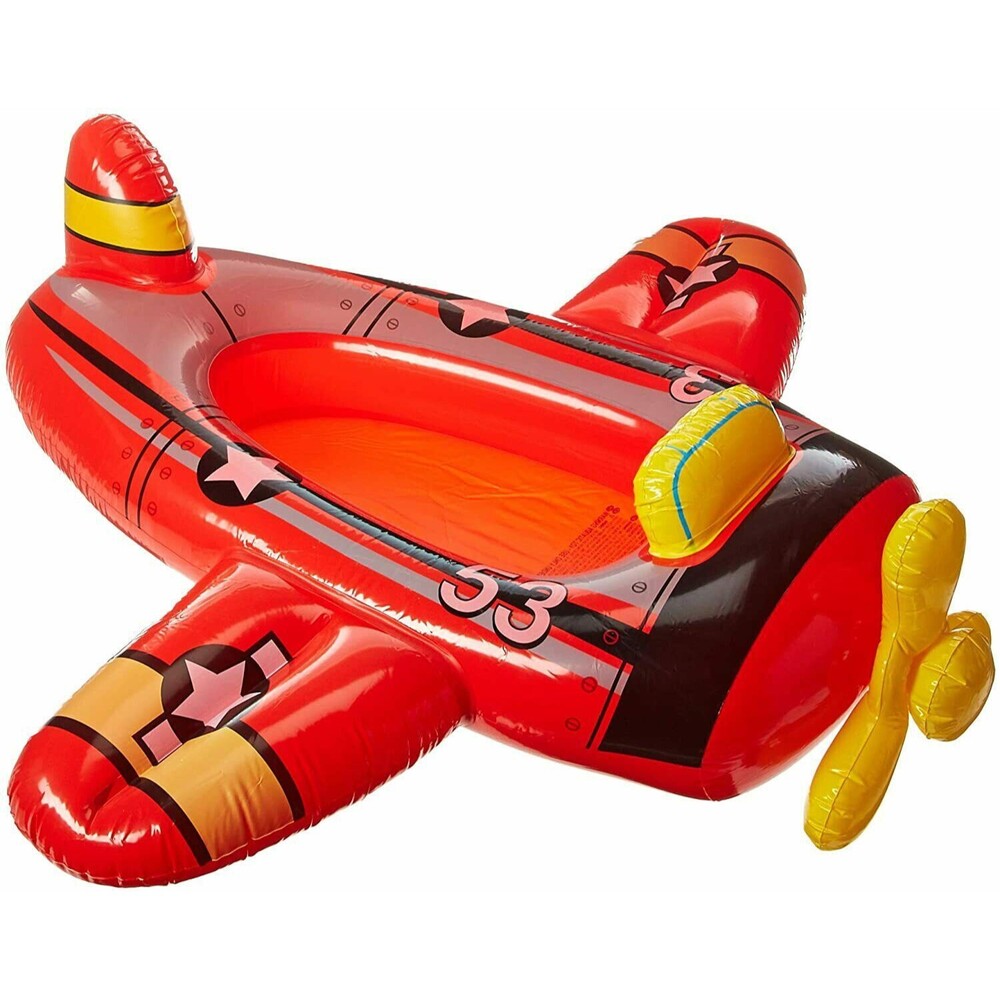 Intex Red Airplane Boat Float Raft Pool Cruiser Inflatable Swimming Water Kids
